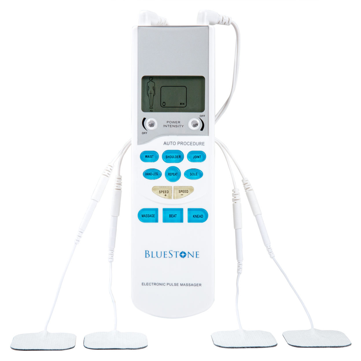 Battery Operated TENS Unit Handheld Electronic Pulse Massager With 8 Pads Pain Therapy