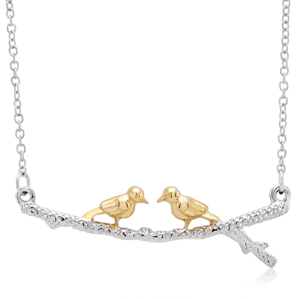 Two Birds On A Branch Necklace