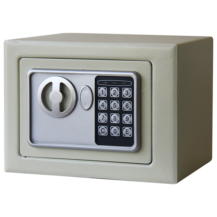 Digital Security Safe Box For Valuables - Compact Steel Lock Box With Electronic Combination Keypad