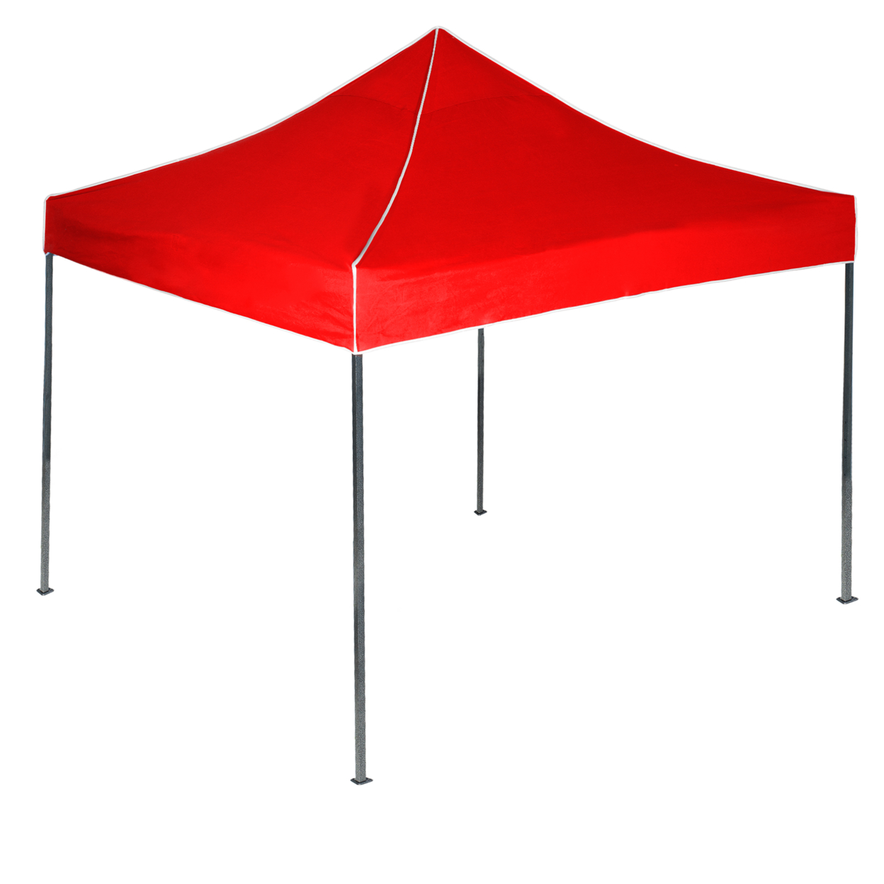 Red Top Pop-Up Instant Canopy Tent - 10' X 10' - Large Outdoor Backyard Party Tent