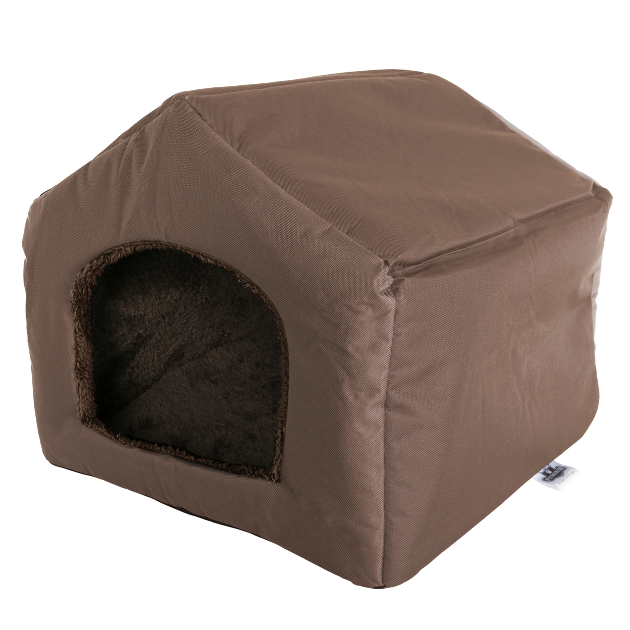 PETMAKER Cozy Cottage House Shaped Pet Bed Brown 19x18.5x17