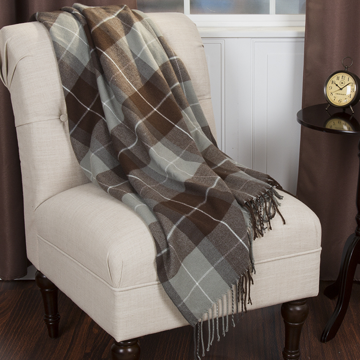 Lavish Home Cashmere-Like Blanket Throw - Brown