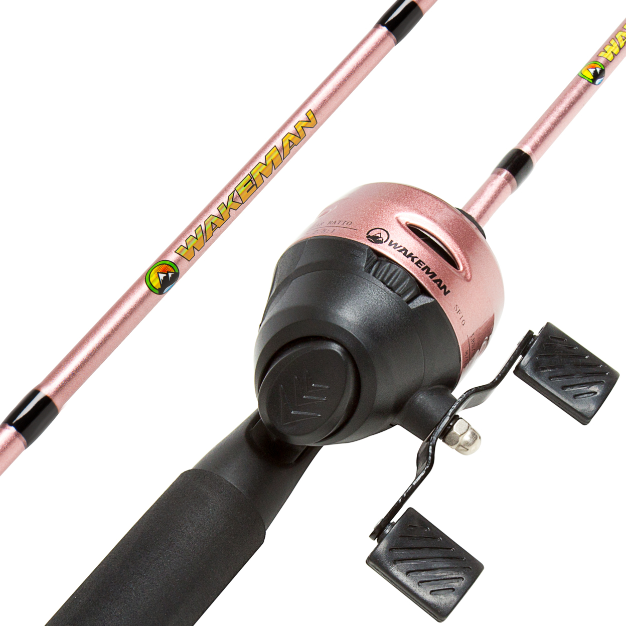 Pink Fishing Pole 64-Inch Fiberglass And Stainless Steel Rod And Pre-Spooled Reel Combo For Lake Pond