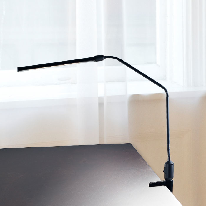 Lavish Home Modern Contemporary LED Clamp Desk Lamp Black