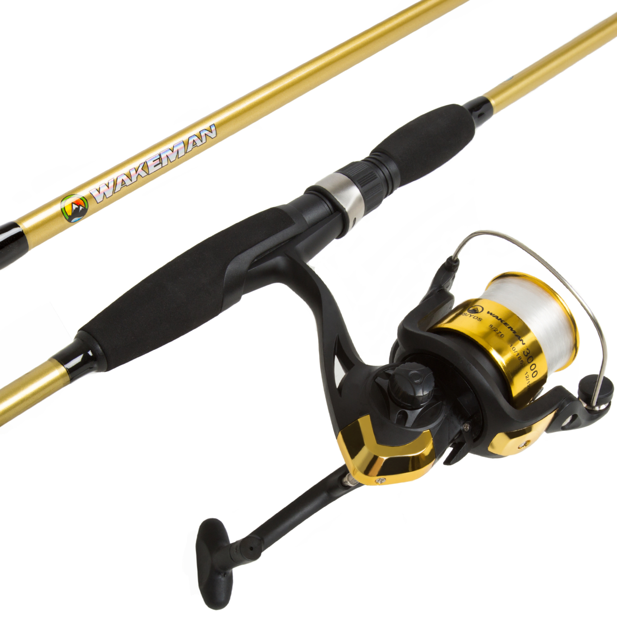 Wakeman Strike Series Spinning Rod And Reel Combo - Trophy Gold