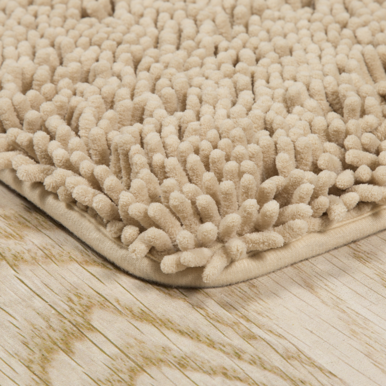 Lavish Home Memory Foam Shag Bath Mat 2-feet By 5-feet - Ivory