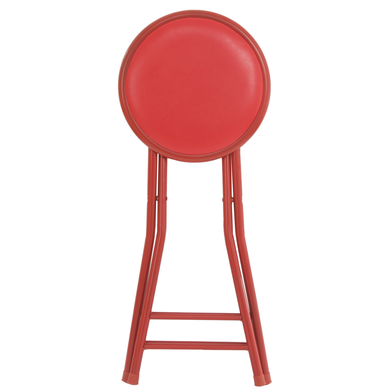 Folding Stool – Heavy Duty 24-Inch Collapsible Padded Round Stool With 300 Pound Limit