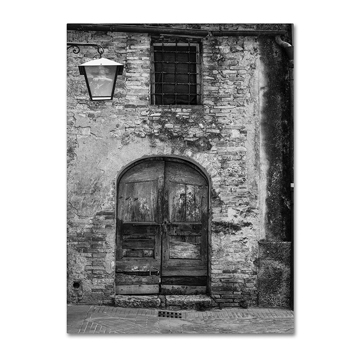 Moises Levy 'San Gimignano Door' 14 X 19 Canvas Art