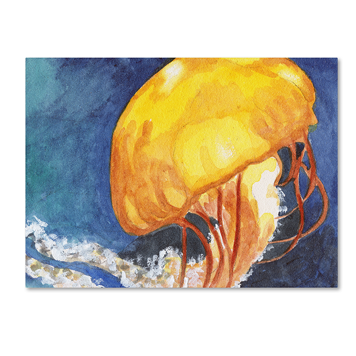Jennifer Redstreake 'Jelly Fish II' 14 X 19 Canvas Art