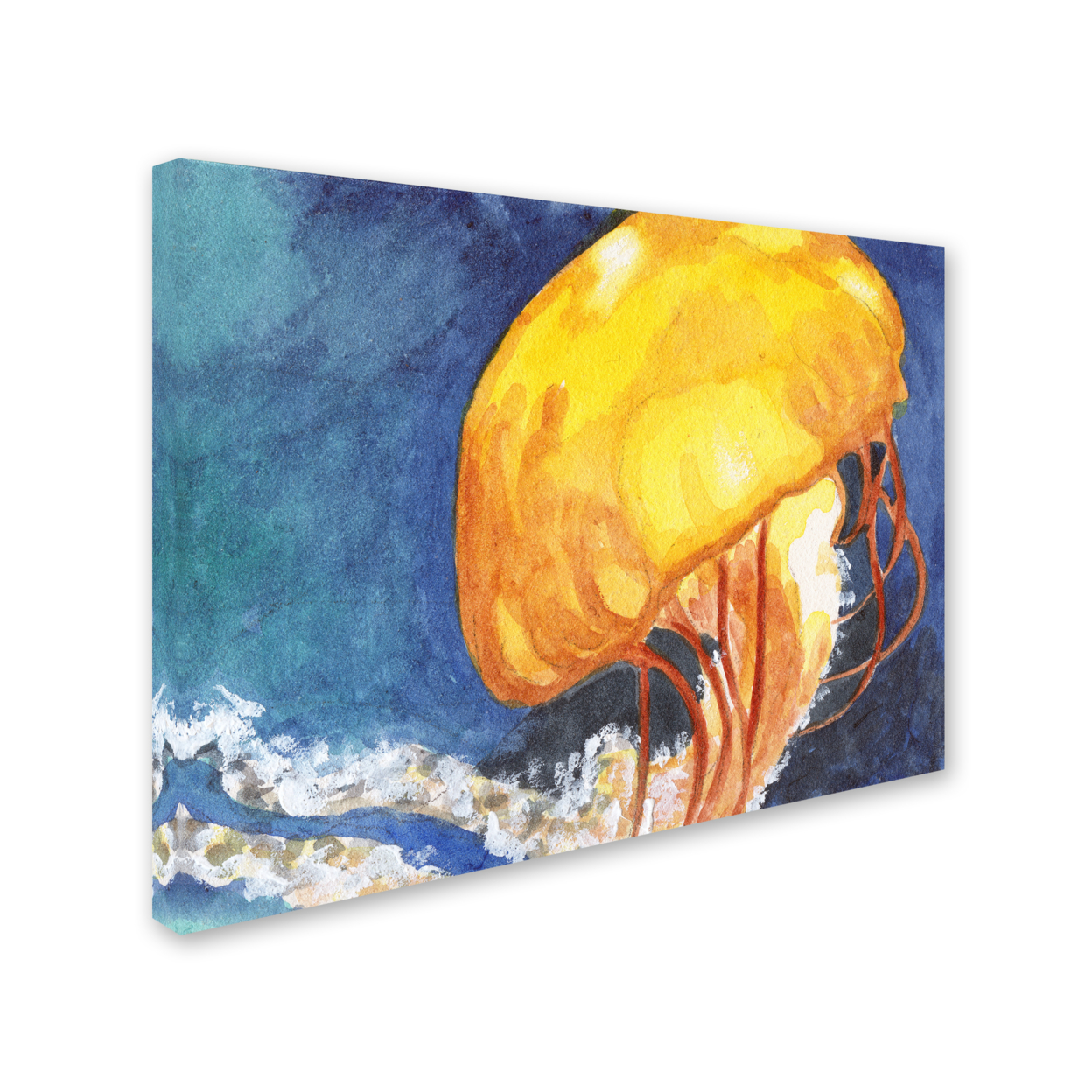 Jennifer Redstreake 'Jelly Fish II' 14 X 19 Canvas Art