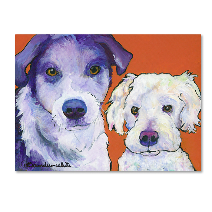 Pat Saunders-White 'Milo And Max' 14 X 19 Canvas Art