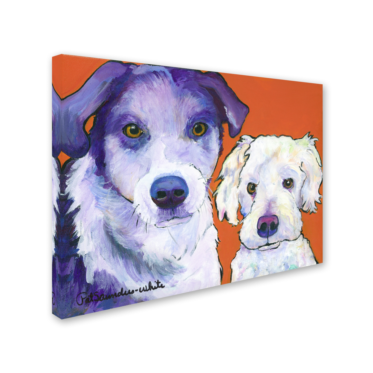 Pat Saunders-White 'Milo And Max' 14 X 19 Canvas Art