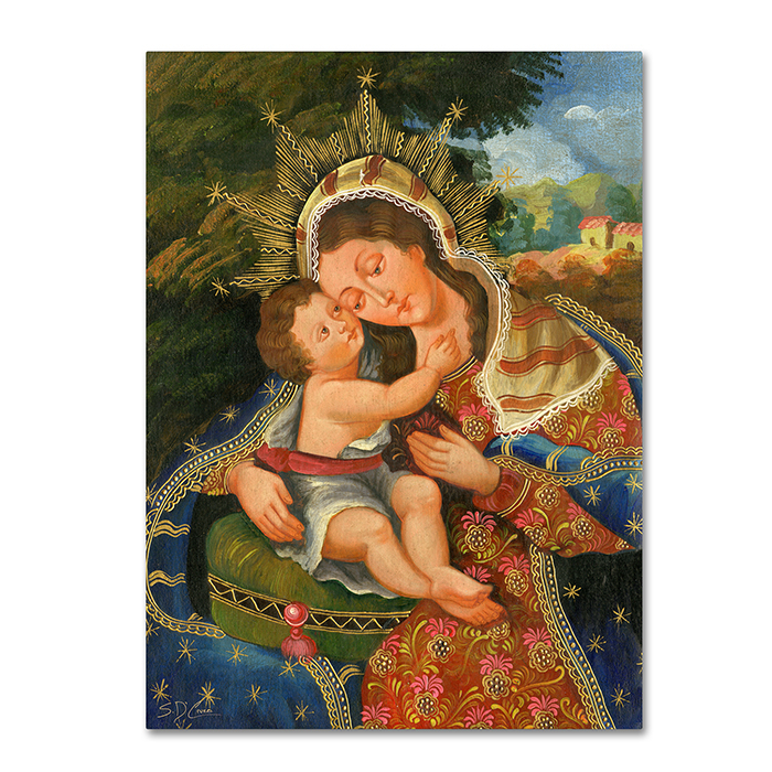 Masters Fine Art 'The Virgin And Son III' 14 X 19 Canvas Art