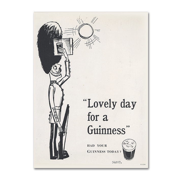 Guinness Brewery 'Lovely Day For A Guinness I' 14 X 19 Canvas Art
