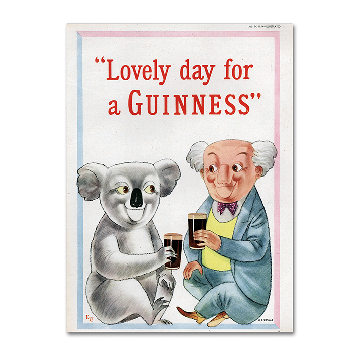 Guinness Brewery 'Lovely Day For A Guinness XII' 14 X 19 Canvas Art
