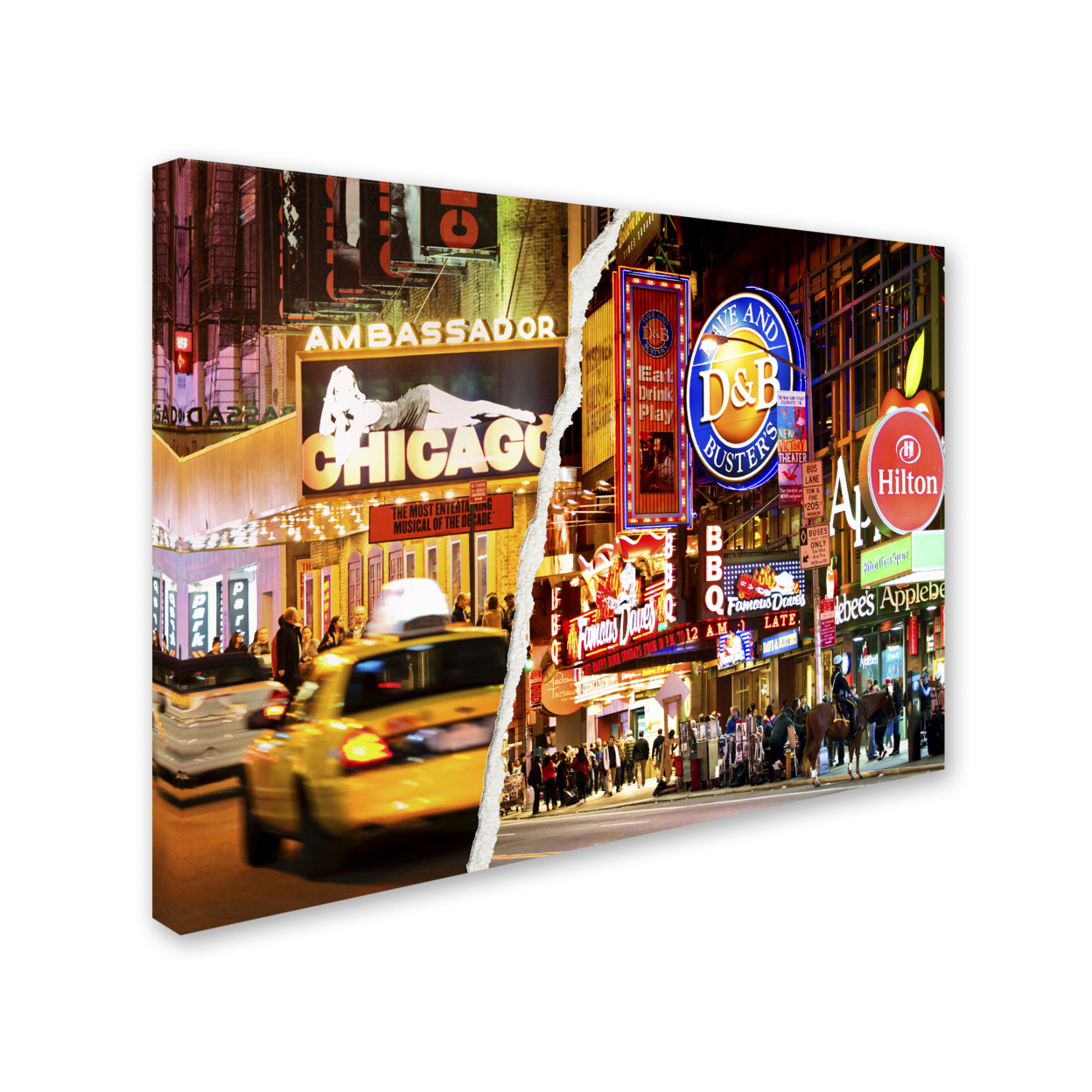 Philippe Hugonnard 'Times Square Colours' 14 X 19 Canvas Art