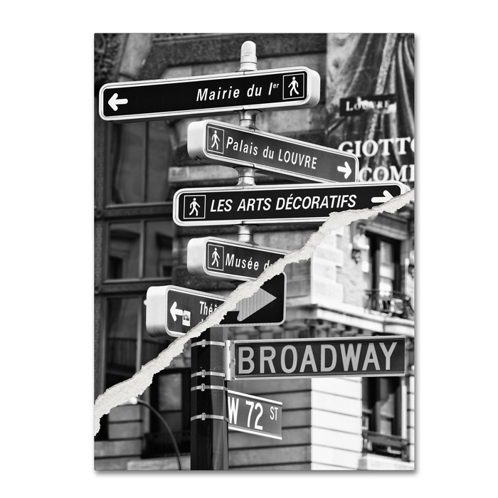 Philippe Hugonnard 'The Louvre Or Broadway' 14 X 19 Canvas Art