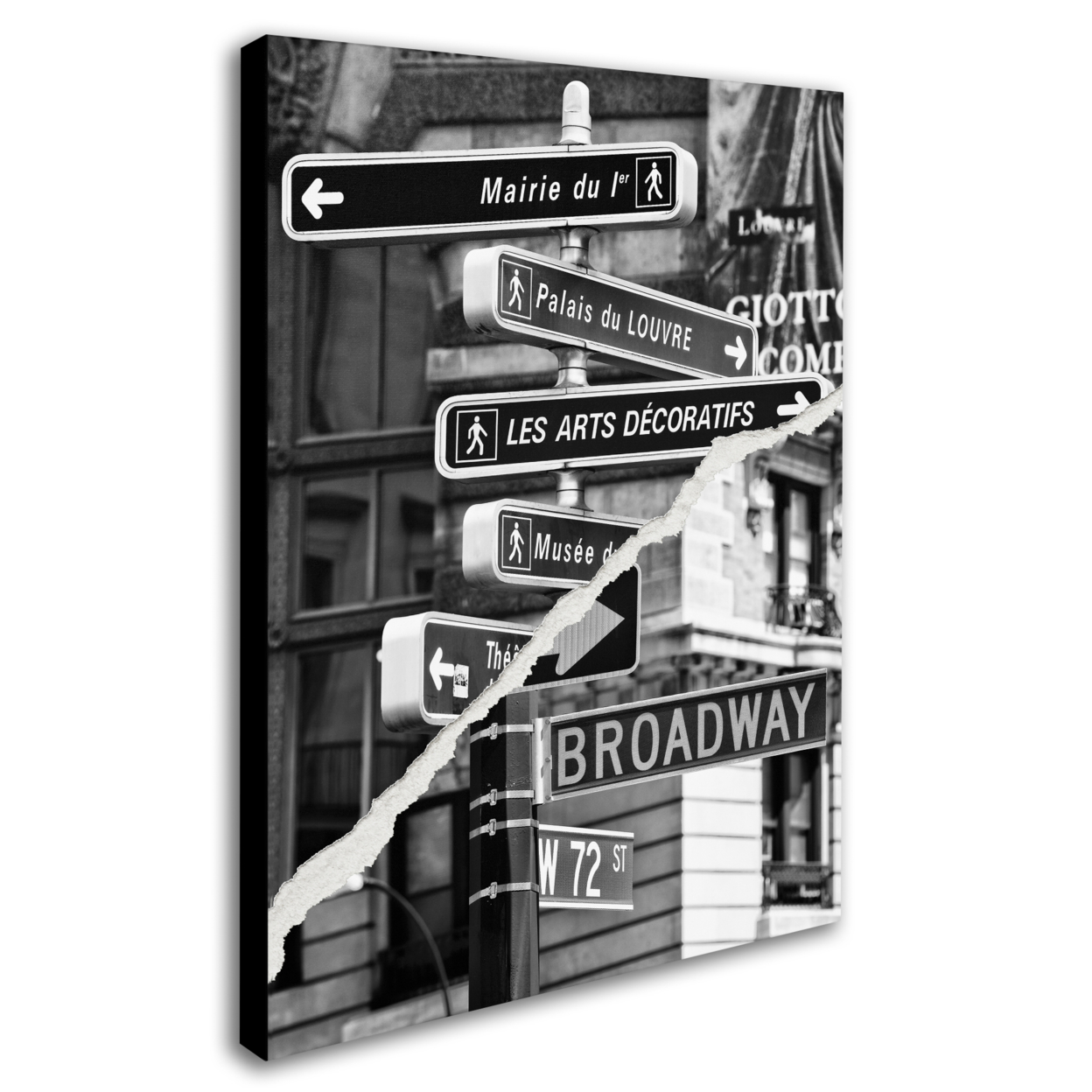 Philippe Hugonnard 'The Louvre Or Broadway' 14 X 19 Canvas Art