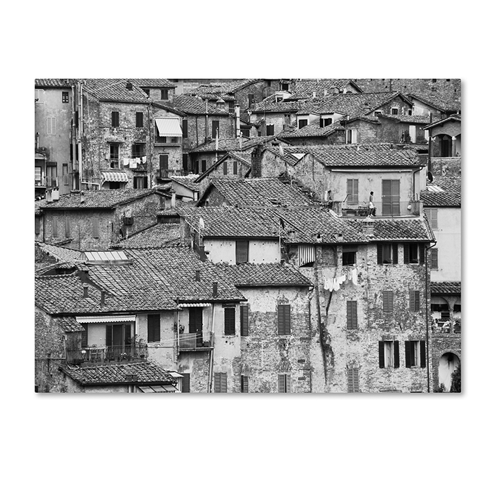 Moises Levy 'San Gimignano Texture' 14 X 19 Canvas Art