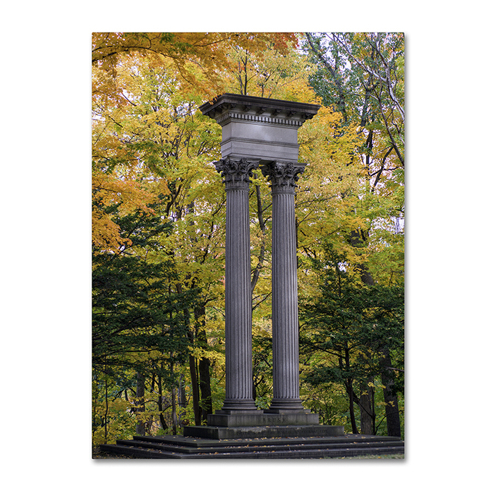 Kurt Shaffer 'Autumn Columns' 14 X 19 Canvas Art