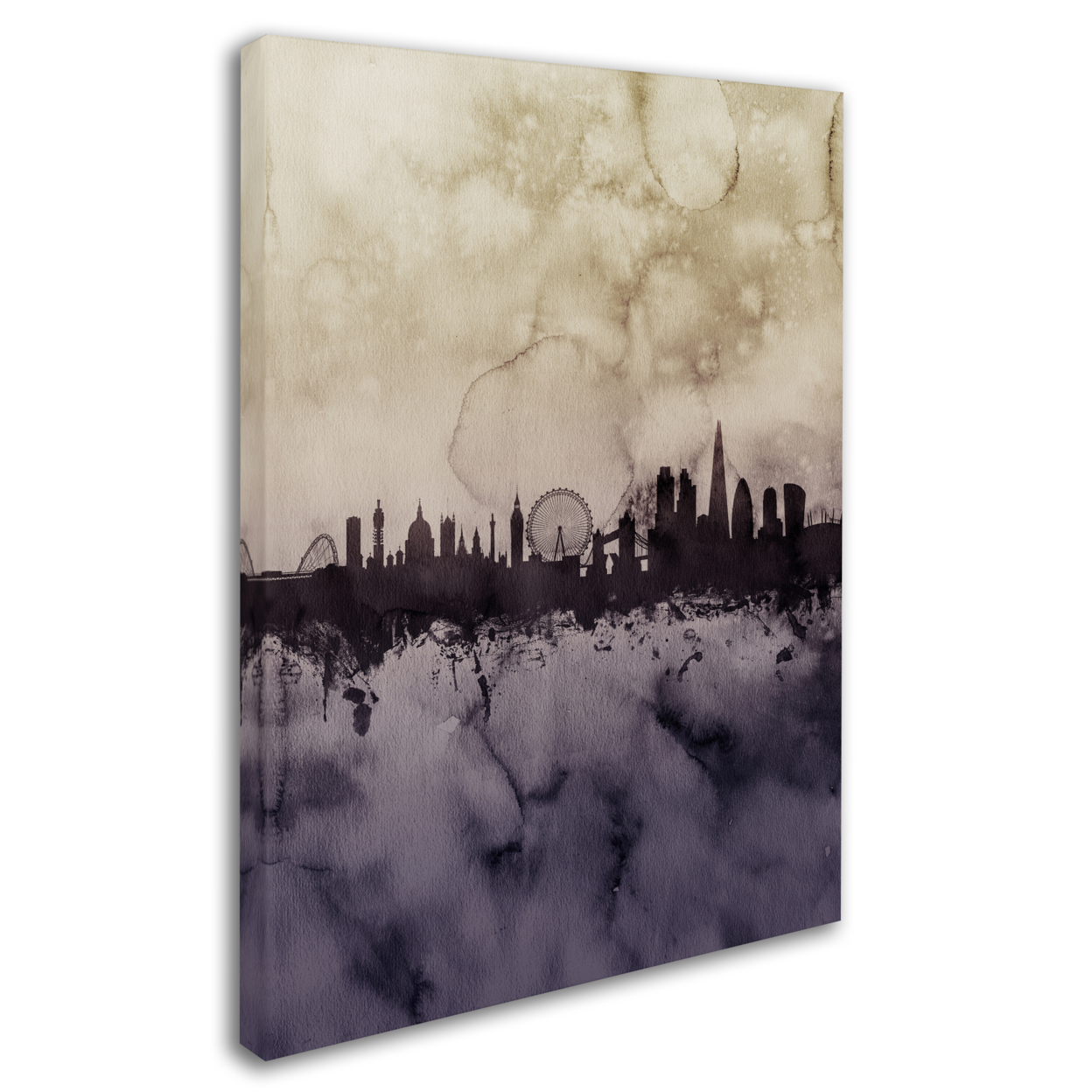 Michael Tompsett 'London Skyline Tall 2' 14 X 19 Canvas Art