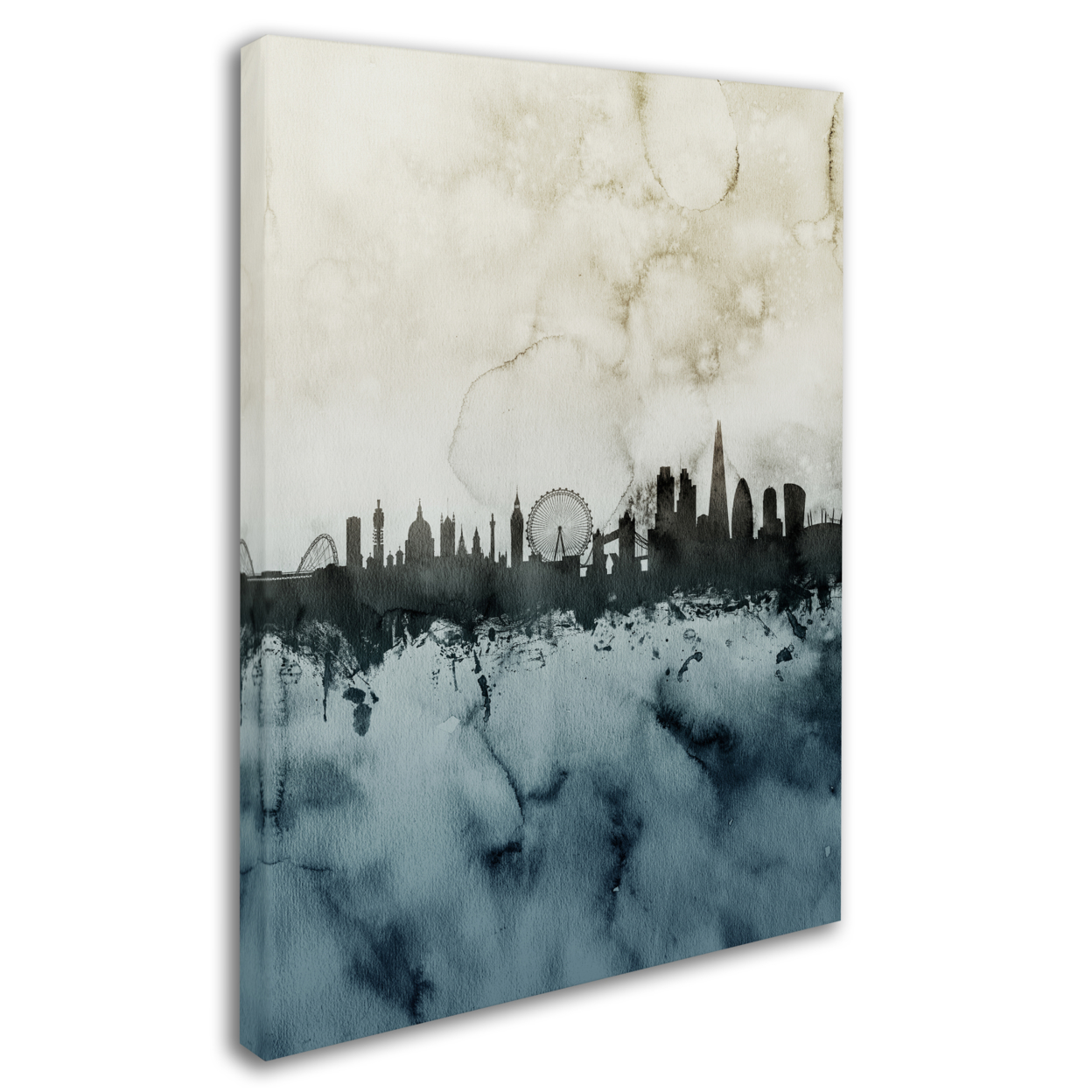 Michael Tompsett 'London Skyline Tall 3' 14 X 19 Canvas Art