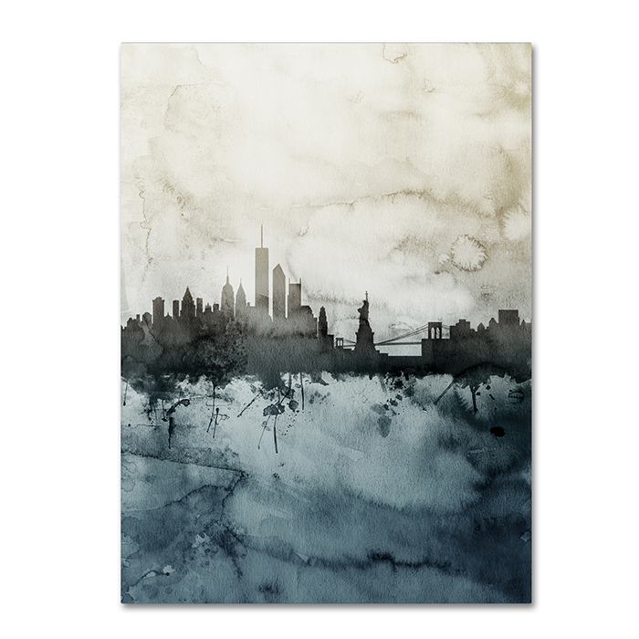 Michael Tompsett 'New York Skyline Tall' 14 X 19 Canvas Art