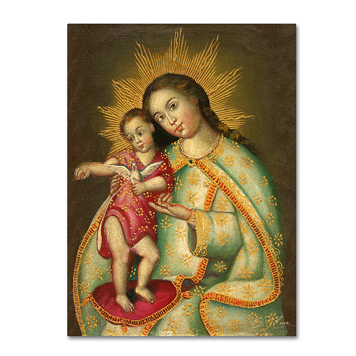 Masters Fine Art 'The Virgin And Son II' 14 X 19 Canvas Art