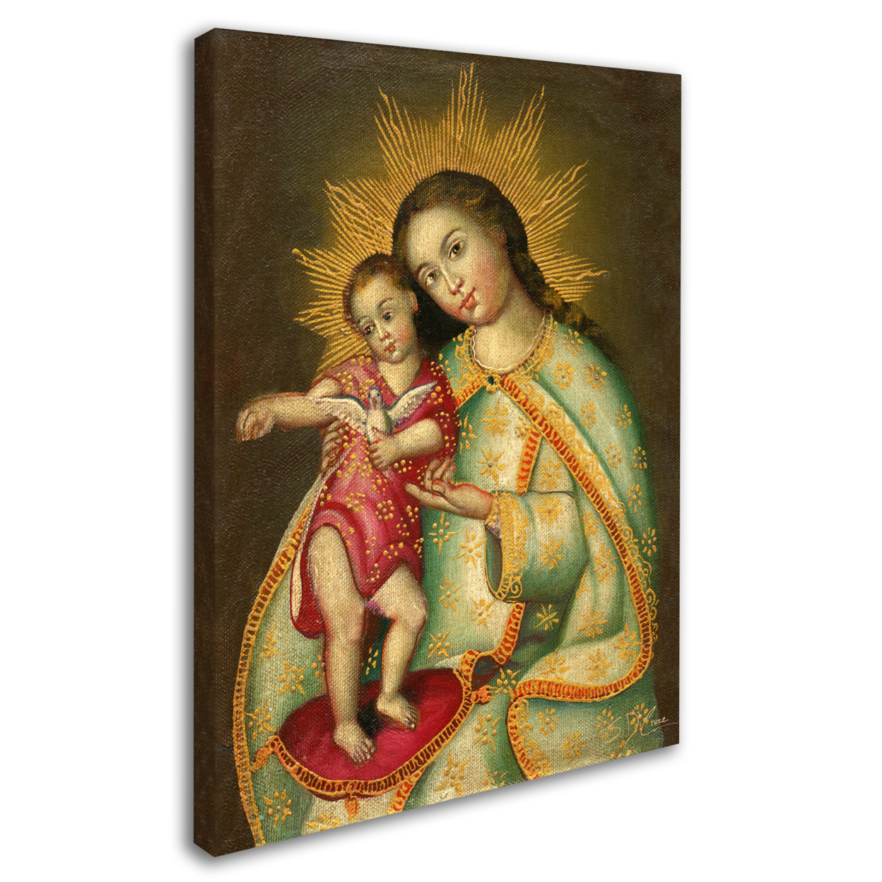 Masters Fine Art 'The Virgin And Son II' 14 X 19 Canvas Art