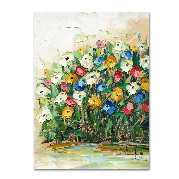 Hai Odelia 'Spring Flowers In A Vase 10' 14 X 19 Canvas Art