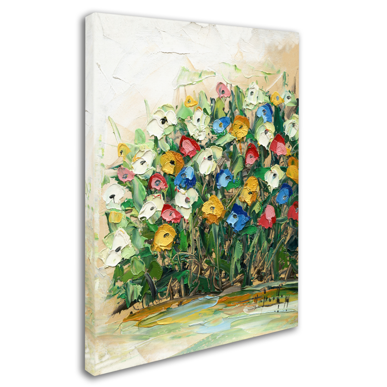 Hai Odelia 'Spring Flowers In A Vase 10' 14 X 19 Canvas Art