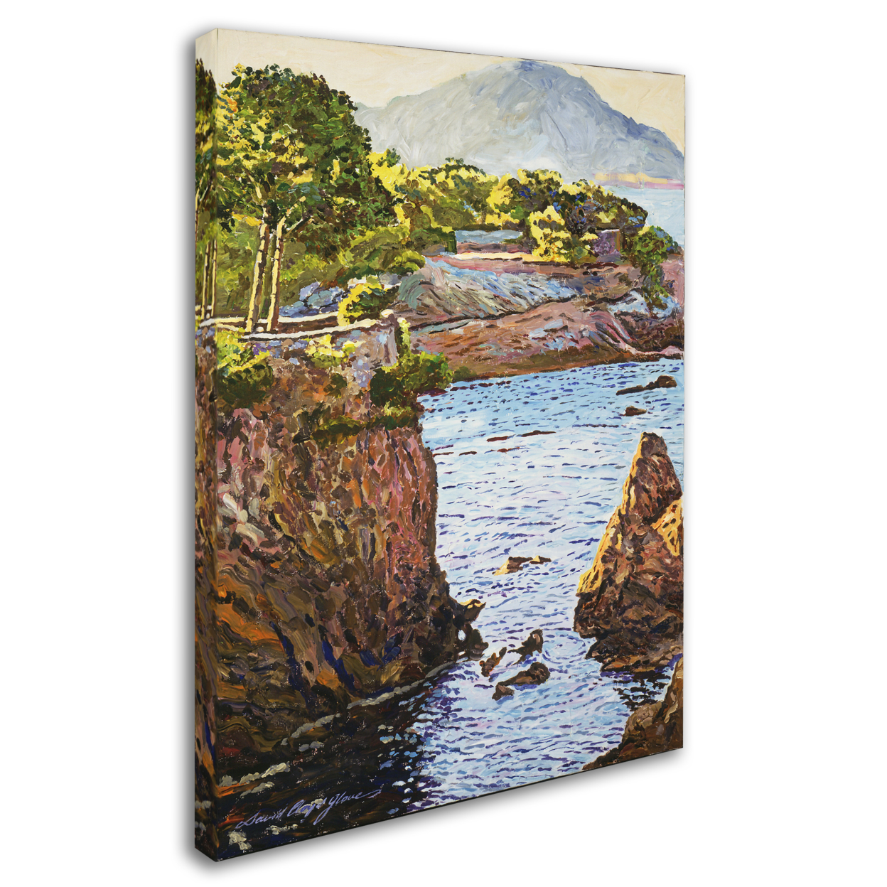 David Lloyd Glover 'Riviera Sea Cove' 14 X 19 Canvas Art