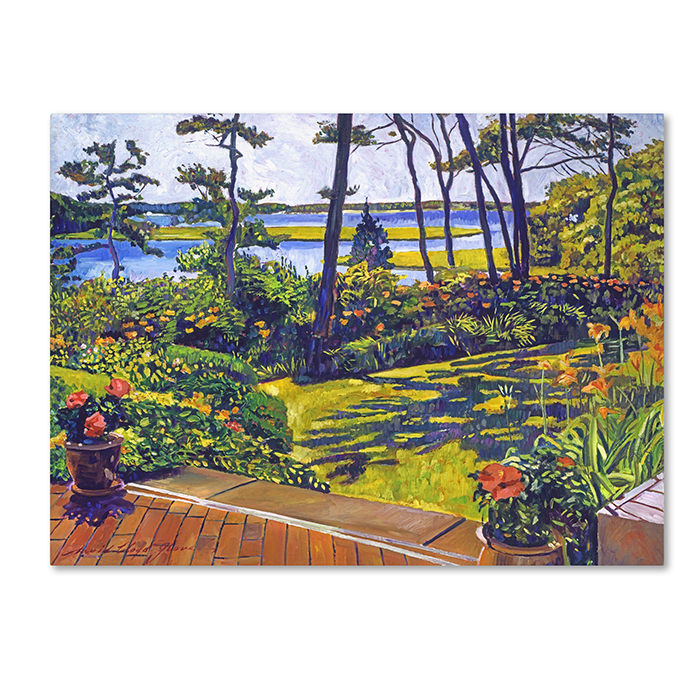 David Lloyd Glover 'Ocean Lagoon Garden' 14 X 19 Canvas Art