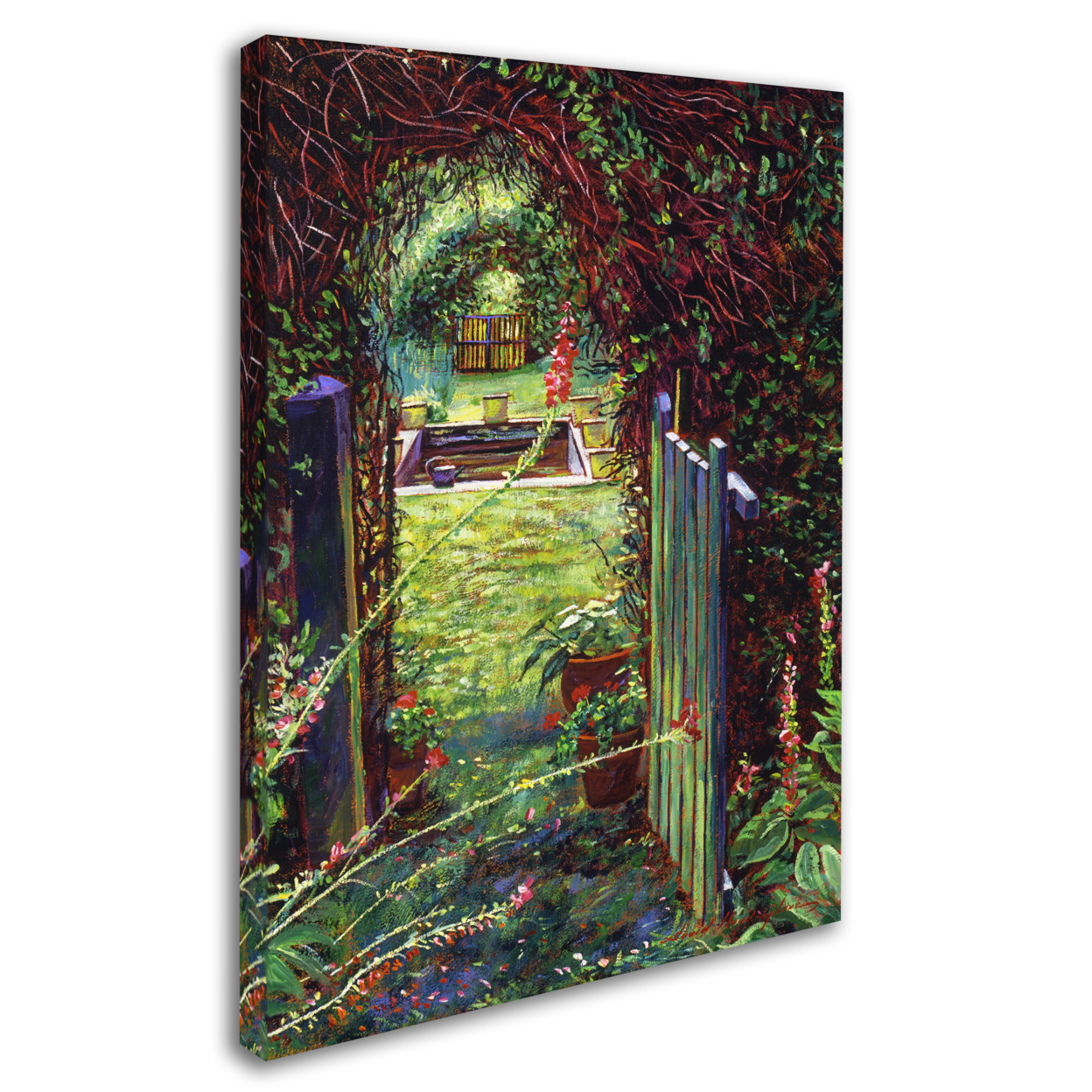 David Lloyd Glover 'Wicket Garden Gate' 14 X 19 Canvas Art