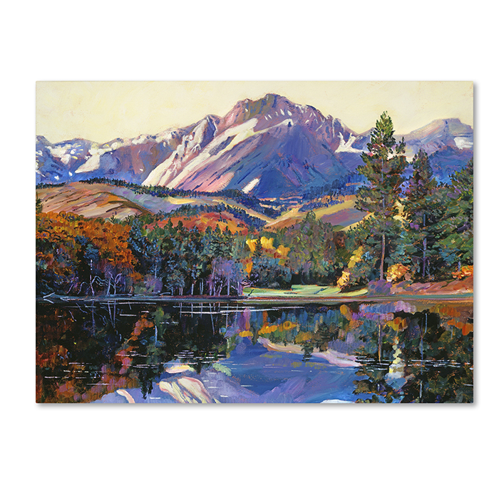 David Lloyd Glover 'Painter's Lake' 14 X 19 Canvas Art