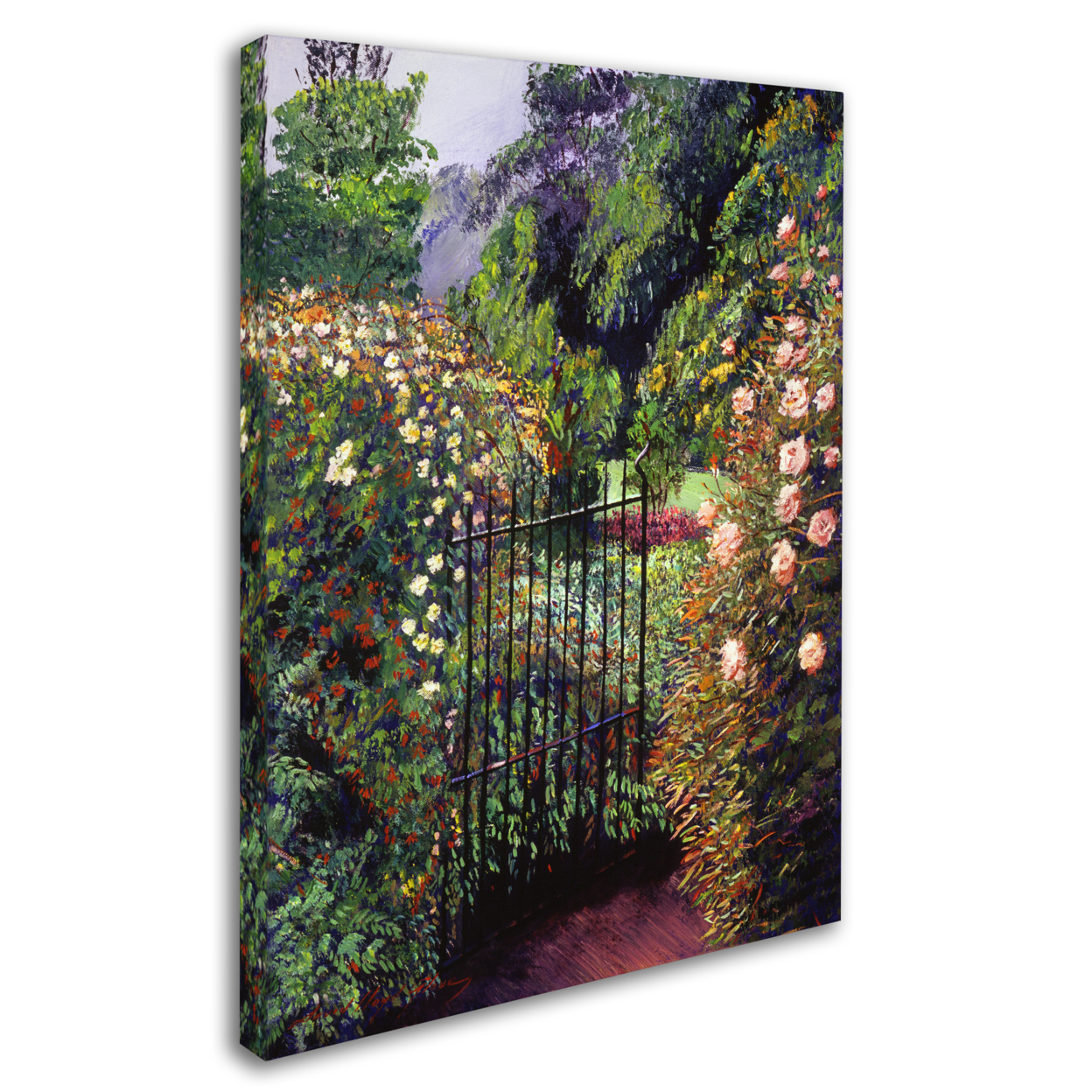 David Lloyd Glover 'Quiet Garden Entrance' 14 X 19 Canvas Art