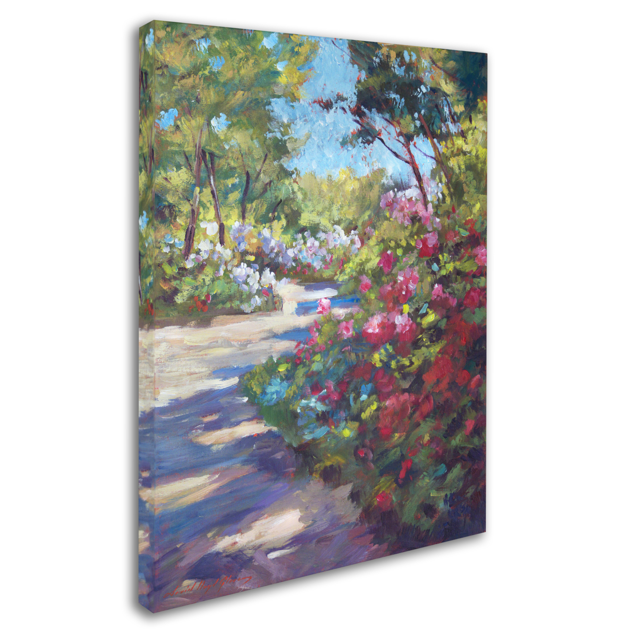 David Lloyd Glover 'Arboretum Garden Path' 14 X 19 Canvas Art