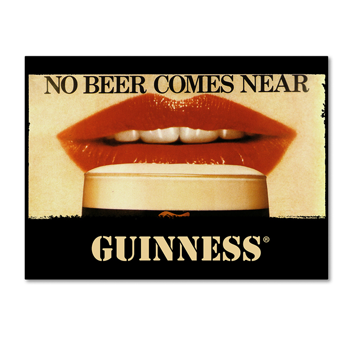 Guinness Brewery 'No Beer Comes Near' 14 X 19 Canvas Art