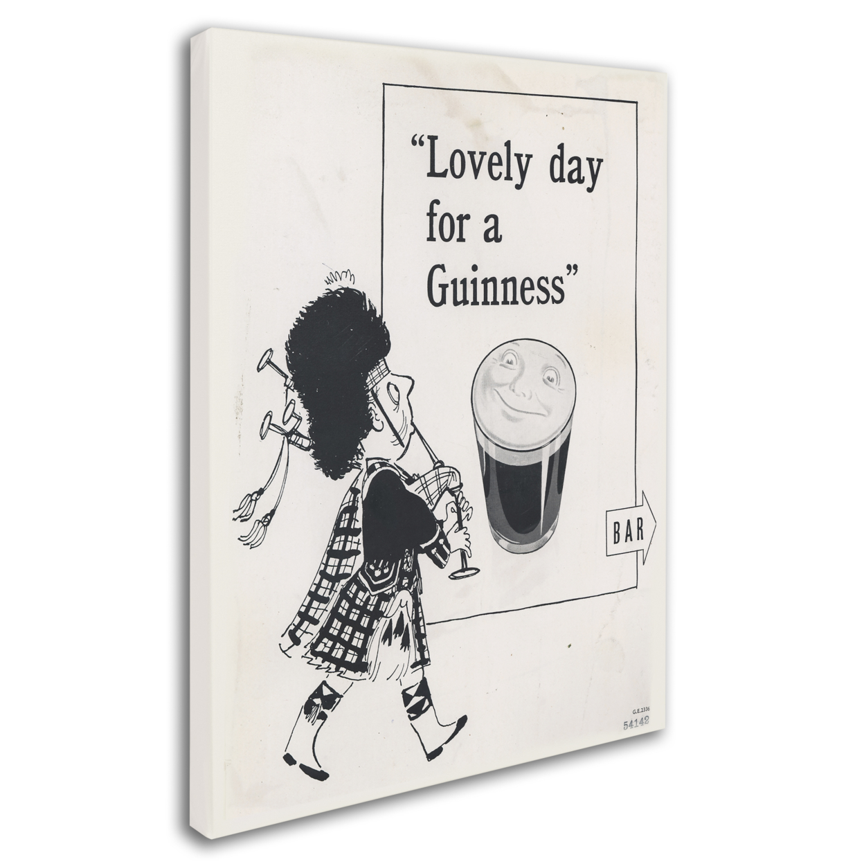 Guinness Brewery 'Lovely Day For A Guinness IV' 14 X 19 Canvas Art