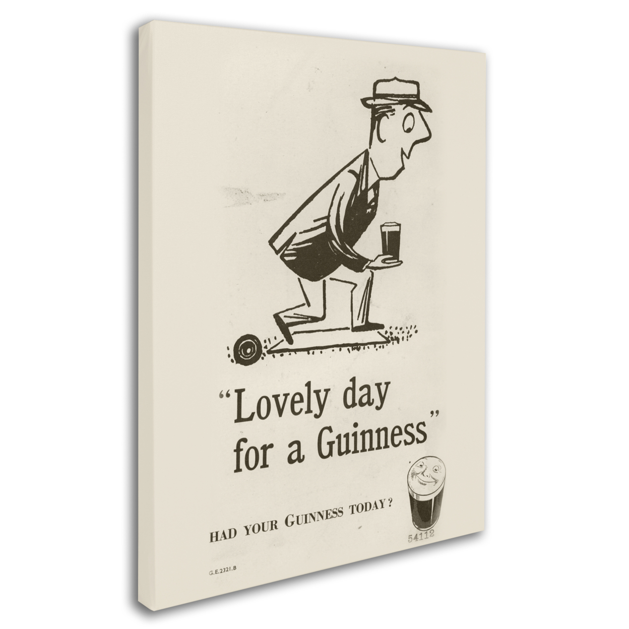 Guinness Brewery 'Lovely Day For A Guinness II' 14 X 19 Canvas Art