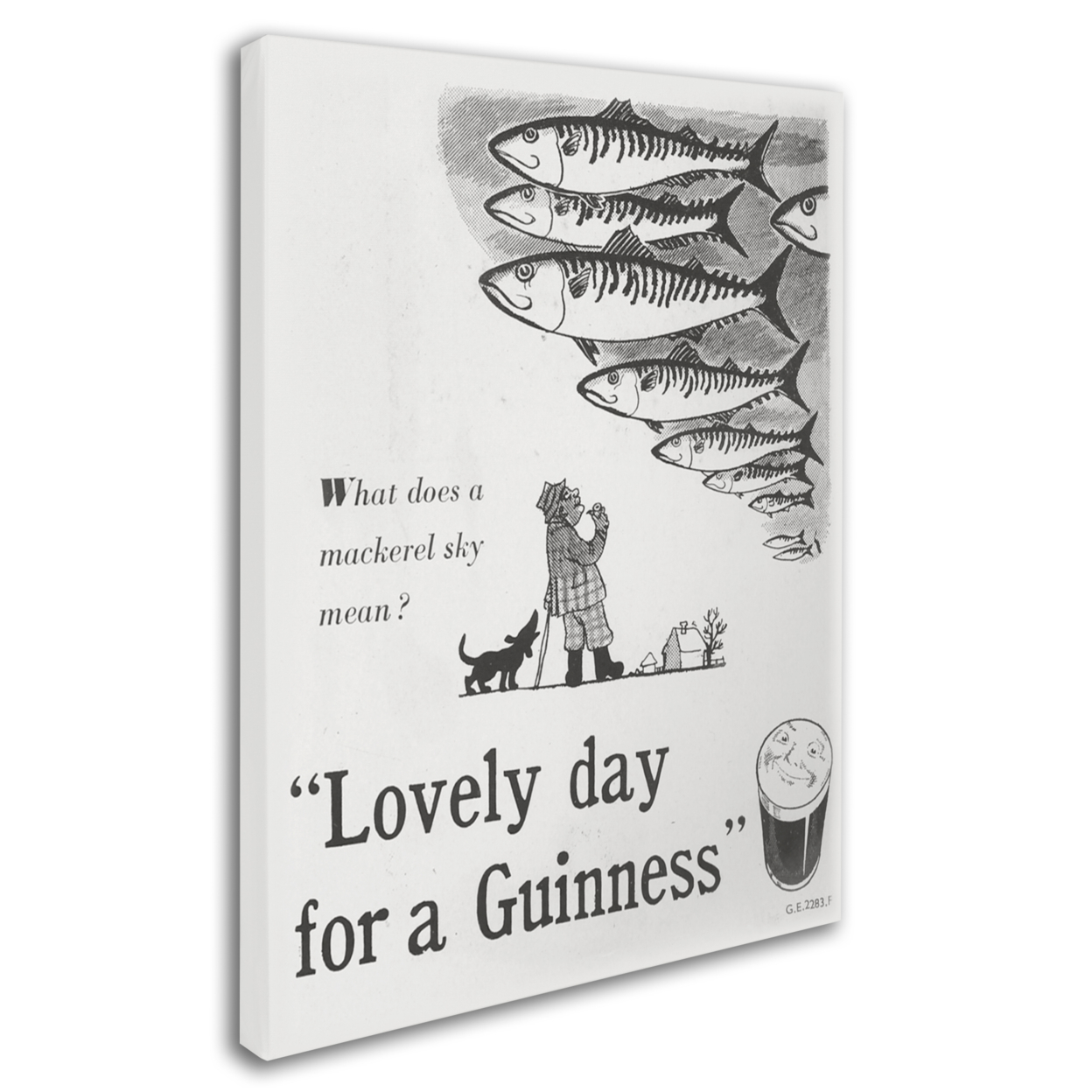 Guinness Brewery 'Lovely Day For A Guinness V' 14 X 19 Canvas Art