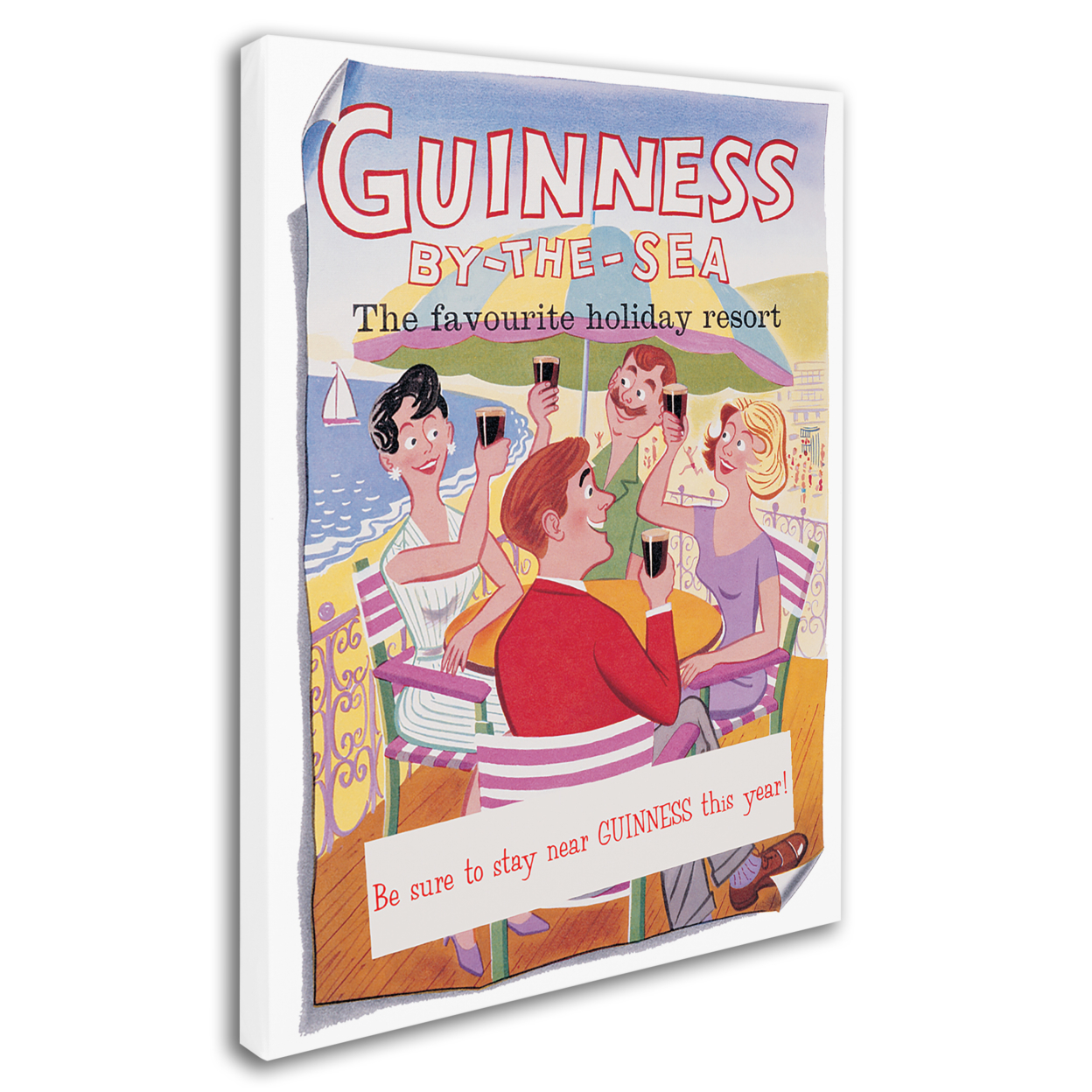 Guinness Brewery 'Guinness By The Sea' 14 X 19 Canvas Art