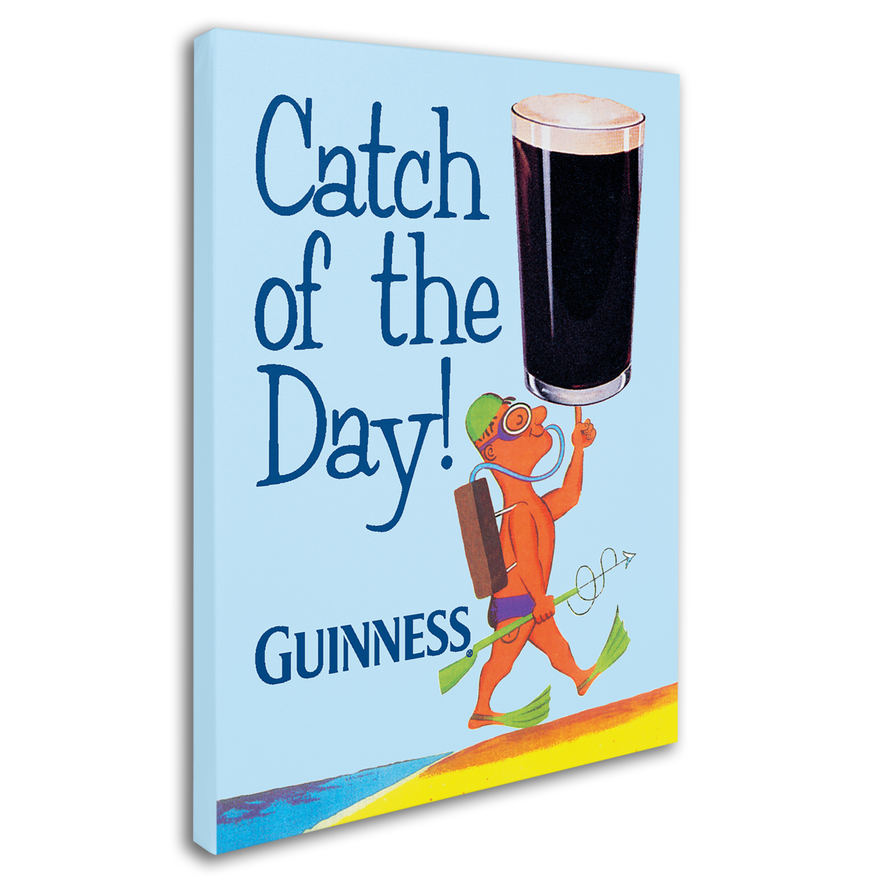 Guinness Brewery 'Catch Of The Day' 14 X 19 Canvas Art