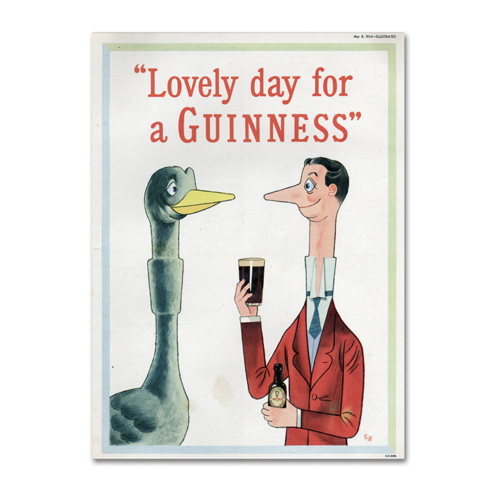 Guinness Brewery 'Lovely Day For A Guinness XIII' 14 X 19 Canvas Art