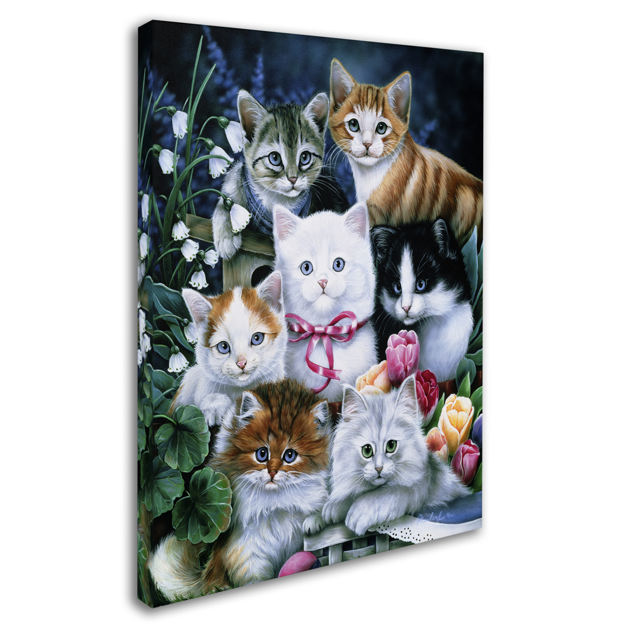 Jenny Newland 'Kittens' 14 X 19 Canvas Art