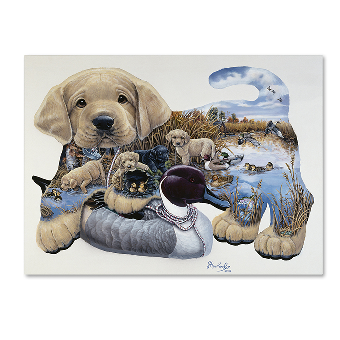 Jenny Newland 'Sweet Puppy Tales' 14 X 19 Canvas Art