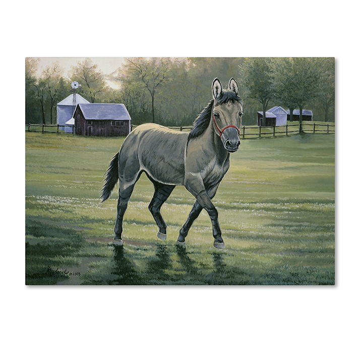 Jenny Newland 'In The Pasture' 14 X 19 Canvas Art