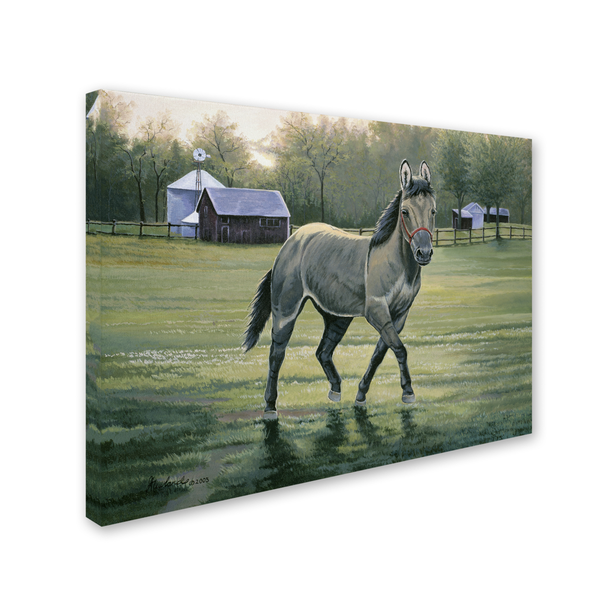 Jenny Newland 'In The Pasture' 14 X 19 Canvas Art
