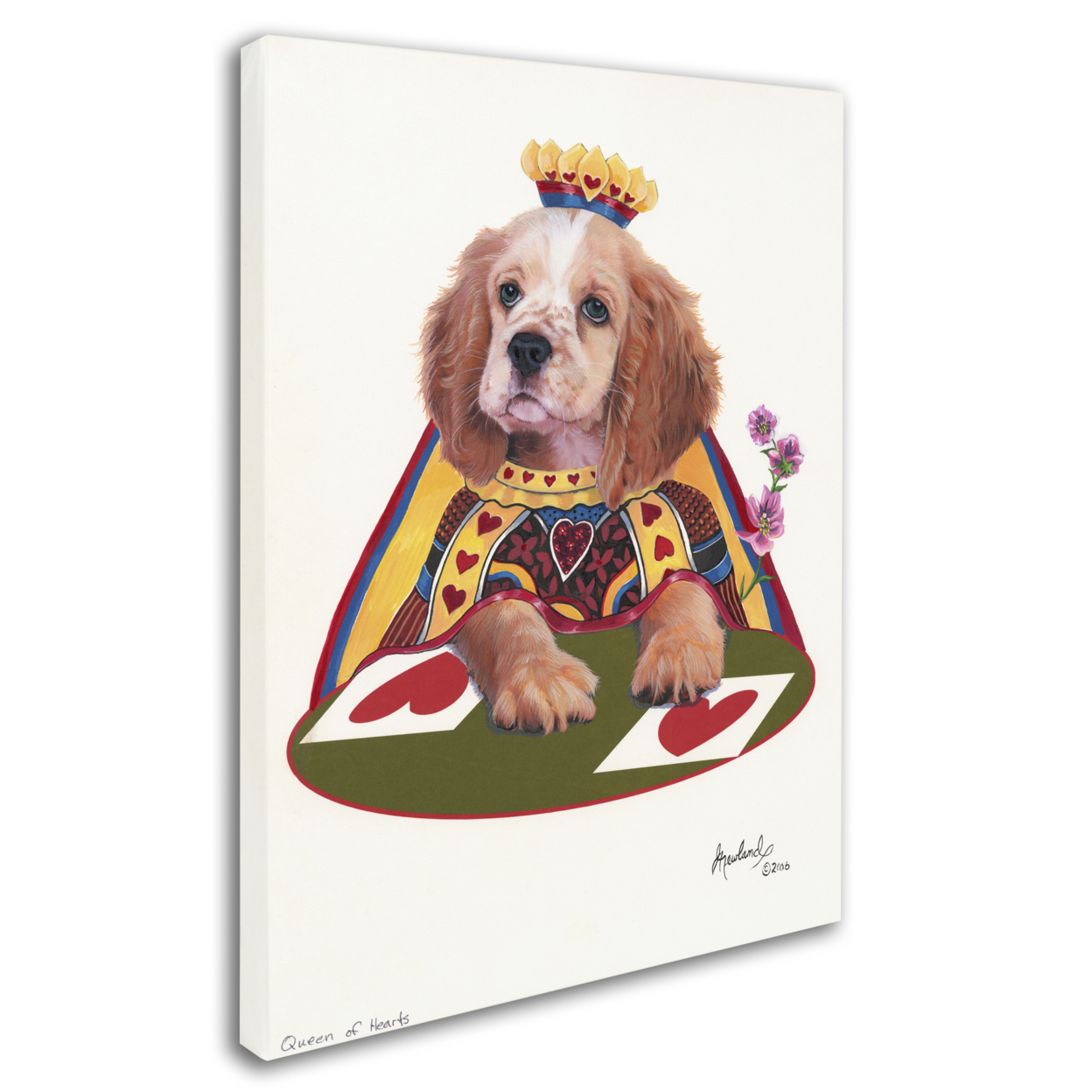 Jenny Newland 'Queen Of Hearts' 14 X 19 Canvas Art