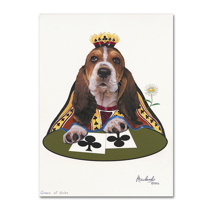 Jenny Newland 'Queen Of Clubs' 14 X 19 Canvas Art